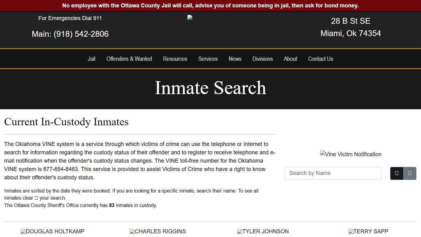Inmate Search - Ottawa County Sheriff's Office